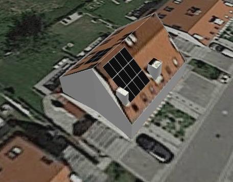 Program projektowy – lokalizacja modułów na dachu